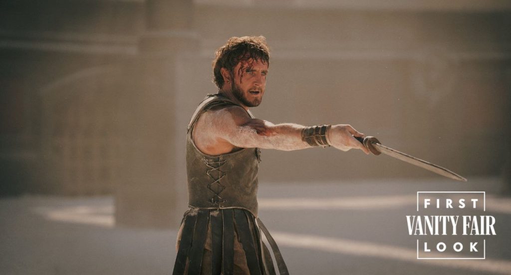 Image de Paul Mescal qui interprète Lucius dans la suite du phénomène pop culture Gladiator.