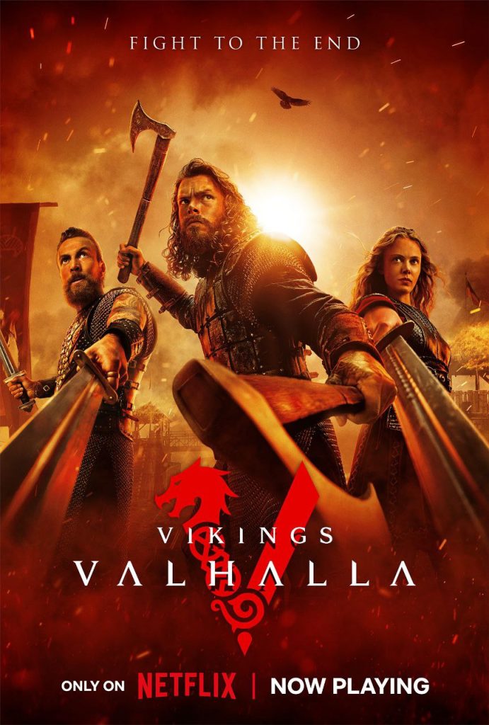 Affiche de la série Vikings Valhalla sur Netflix. La sortie de la dernière saison est news pop culture de la semaine