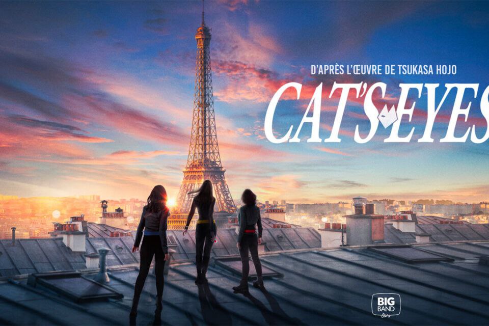 Affiche de la série Cat's Eyes bientôt disponible sur TF1, la sortie de la série est une autre news pop culture de la semaine.